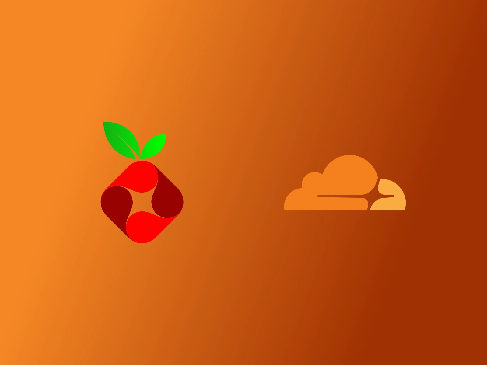 Pi-Hole and Cloudflare logos over a gradient